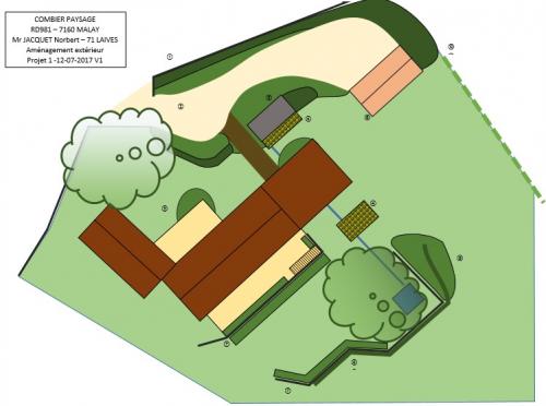 ETUDE DE CONCEPTION  - Aménagements paysagers 3D, jusqu'à 2000m²