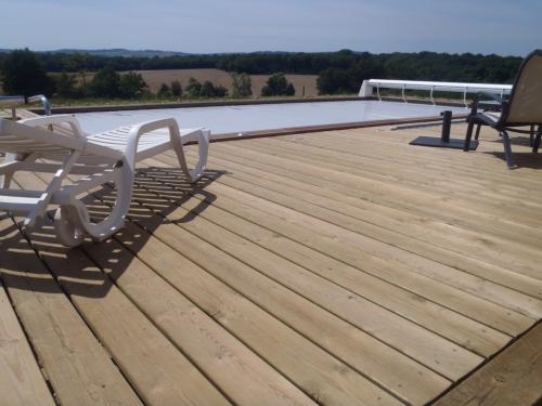 Terrasse en Pin du Nord, classe4 avec gel hydrofuge - Collstrop - kit de 3m²