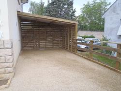 Abri Chalet carport bois alu aménagement extérieur combier paysage 71