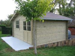 Abri Chalet carport bois alu aménagement extérieur combier paysage 71