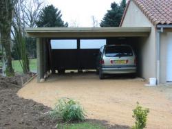 Abri Chalet carport bois alu aménagement extérieur combier paysage 71