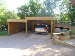 Abri Chalet carport bois alu aménagement extérieur combier paysage 71