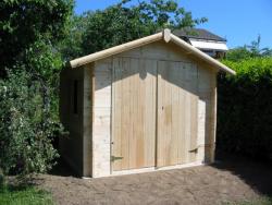 Abri Chalet carport bois alu aménagement extérieur combier paysage 71