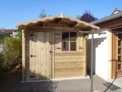 Abri Chalet carport bois alu aménagement extérieur combier paysage 71