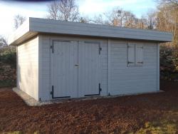 Abri Chalet carport bois alu aménagement extérieur combier paysage 71