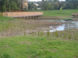 aménagement extérieur assainissement acces piscine bassin portail cloture en chantier combier paysage 71